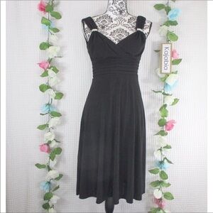 R&M RICHARDS Black Dress 6 Petite